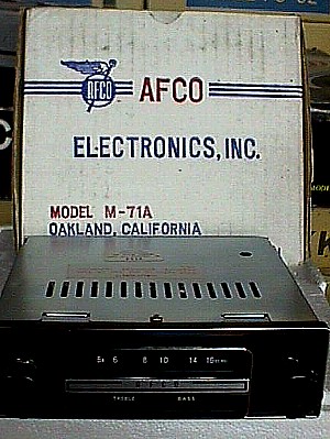 Afco M-71A AM Car Radio.JPG (51604 bytes)