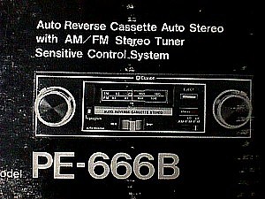 Clarion PE 666B Auto Reverse Cassette Auto Stereo With AM/FM Stereo