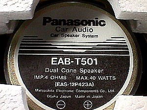 Panasonic EAB-T501 Dual Cone Speaker.JPG (39201 bytes)