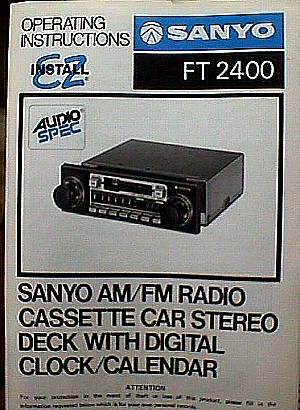 Sanyo FT 2400 AM-FM Cassette Stereo w-Digital Clock-Calander.JPG (65150 bytes)