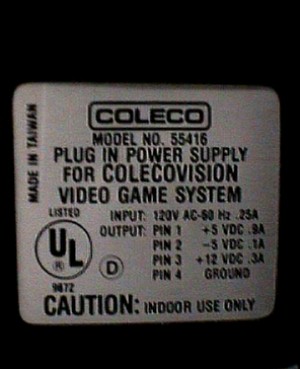 Coleco Power Supply.JPG (25012 bytes)